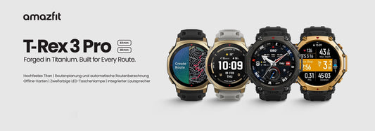 Amazfit T-Rex 3 Pro Smartwatch mit robustem Titan-Design und integrierter Taschenlampe wird auf der IFA Berlin vorgestellt